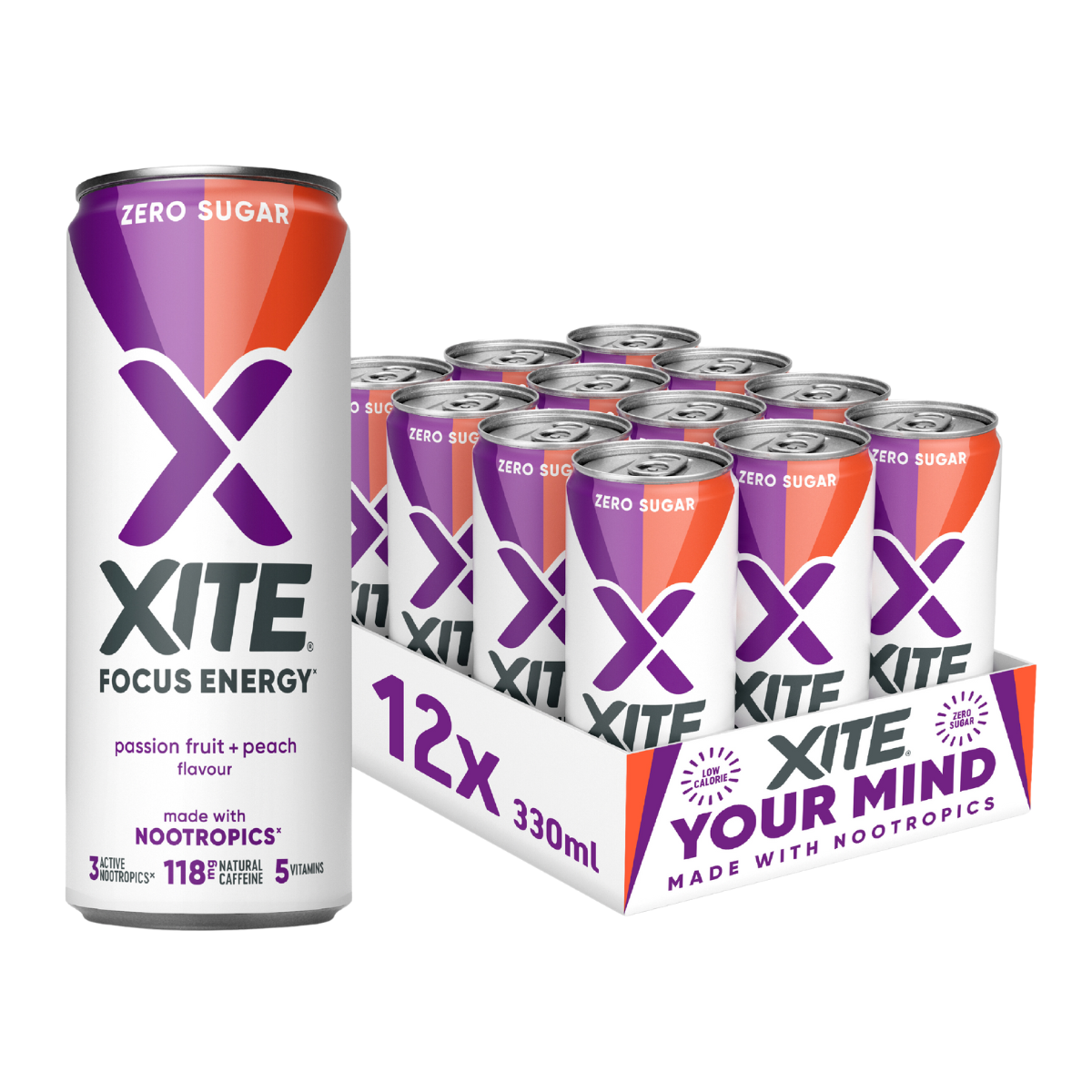 XITE ENERGY: Peach & Passionfruit